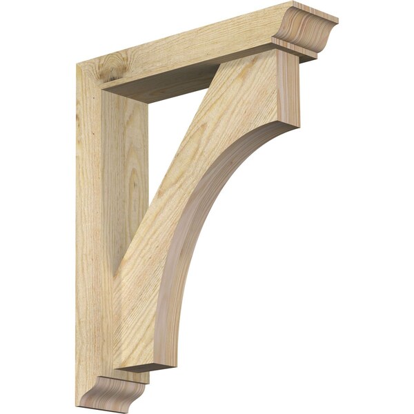 Ekena Millwork Westlake Traditional Rough Sawn Bracket w/ Offset Brace, Douglas Fir, 4"W x 16"D x 20"H BKT0402X16X20WTL01RDF - main